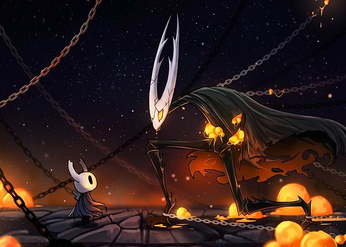 The Knight Confronts the Hollow Knight