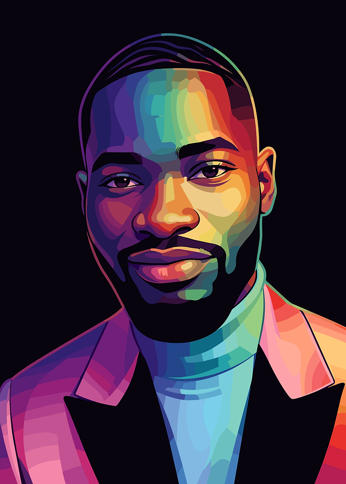 Dave Colorful Pop Art Portrait
