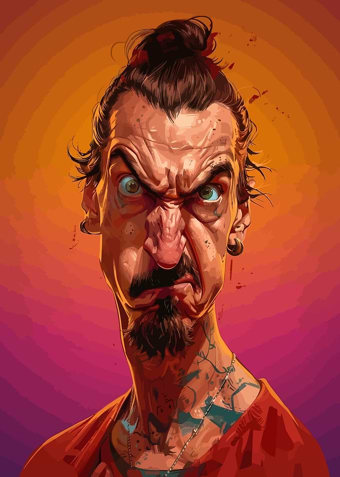 Zlatan Ibrahimovic Caricature Portrait