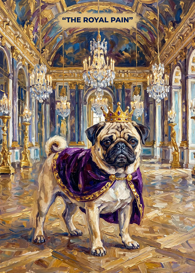 The Royal Pug Painting