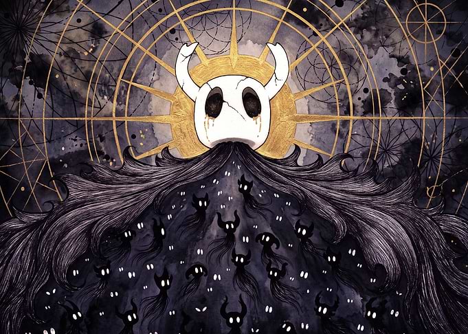 Hollow Knight Void Mask Illustration