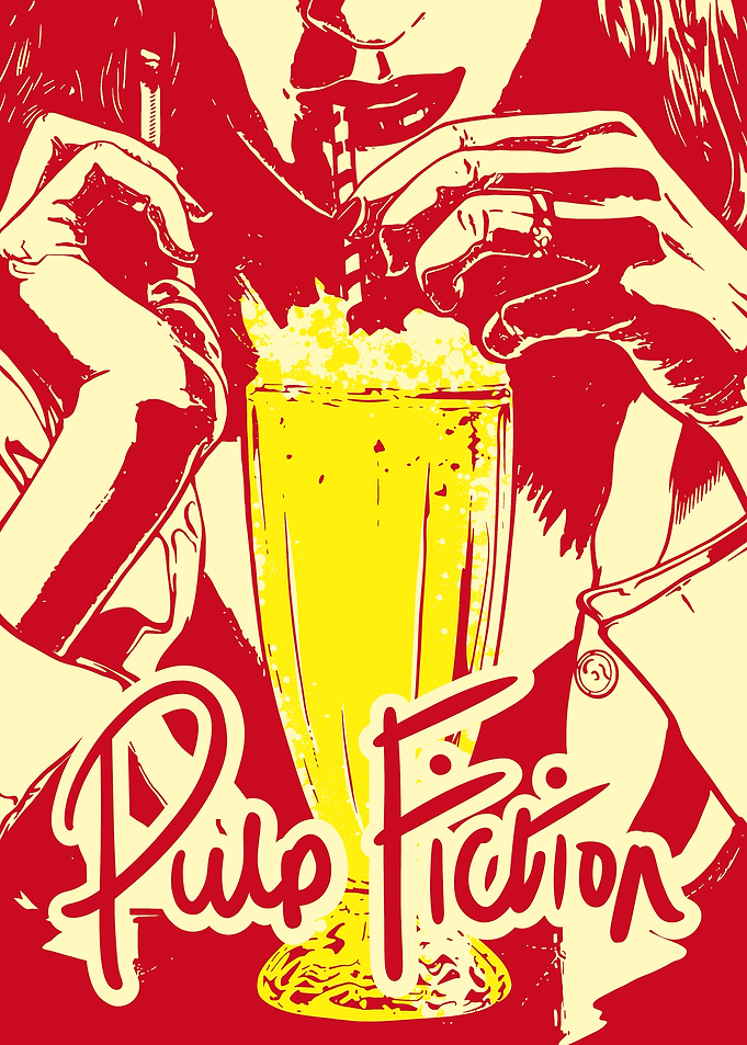 Pulp Fiction Milkshake Poster Art