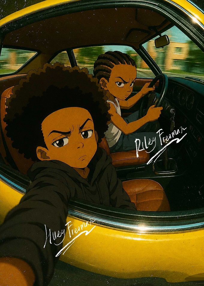 Huey and Riley Freeman Driving
