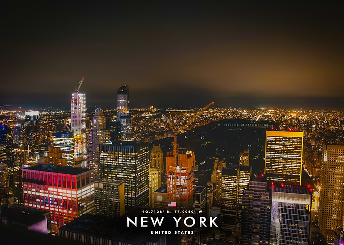New York City Skyline at Night