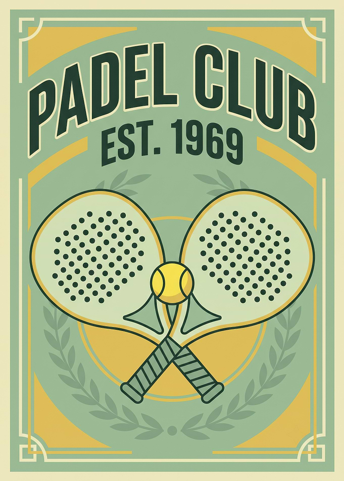 Vintage Padel Club Poster