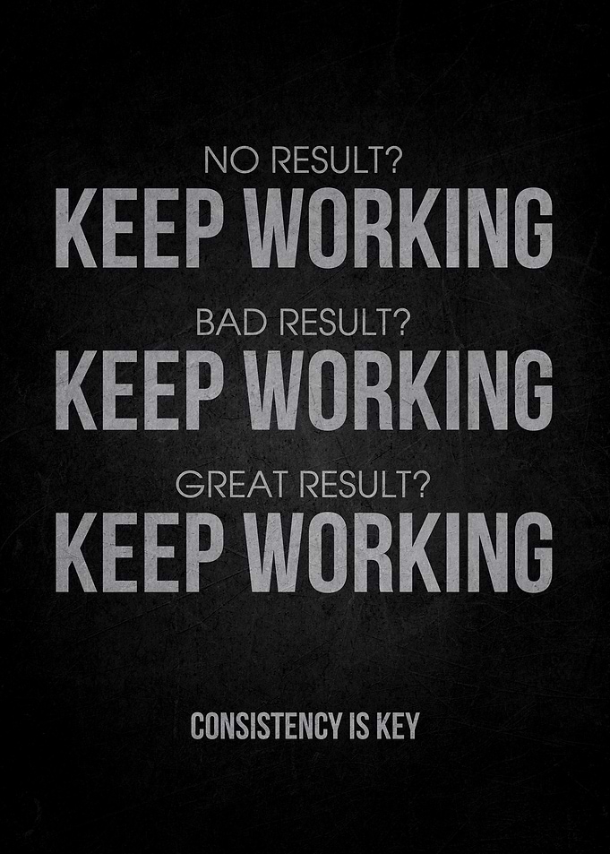 Keep Working Inspirational Quote Poster