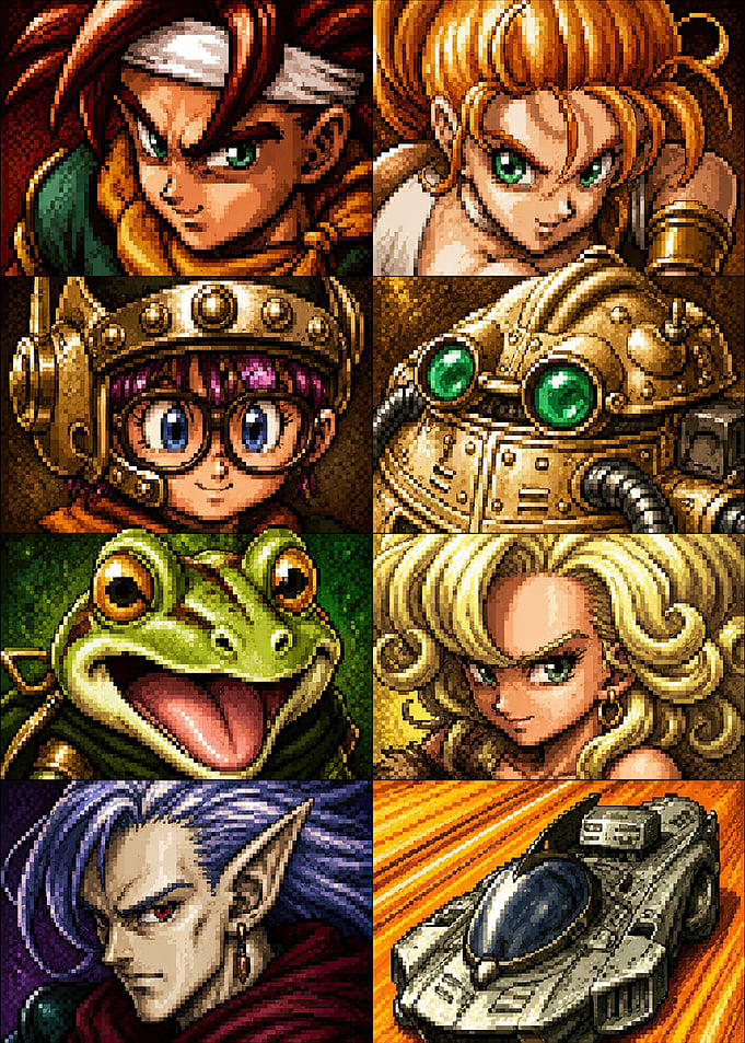Chrono Trigger Character Portrait Collage