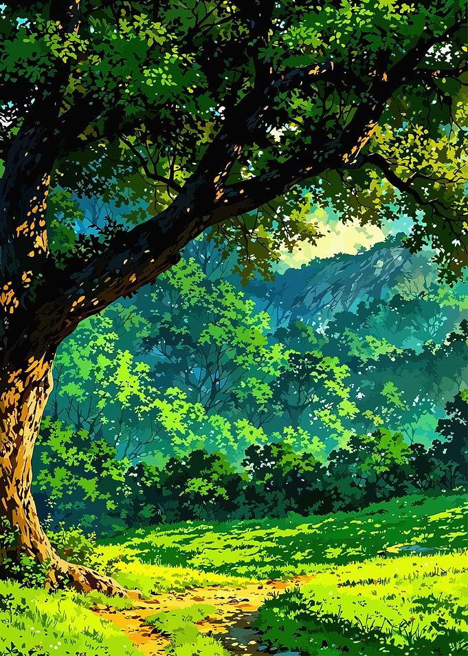 Lush Green Forest Landscape