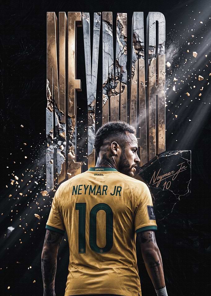 Neymar Jr Brazil Soccer Poster