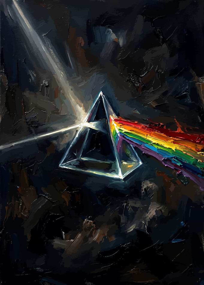 Pink Floyd Prism Oil Painting