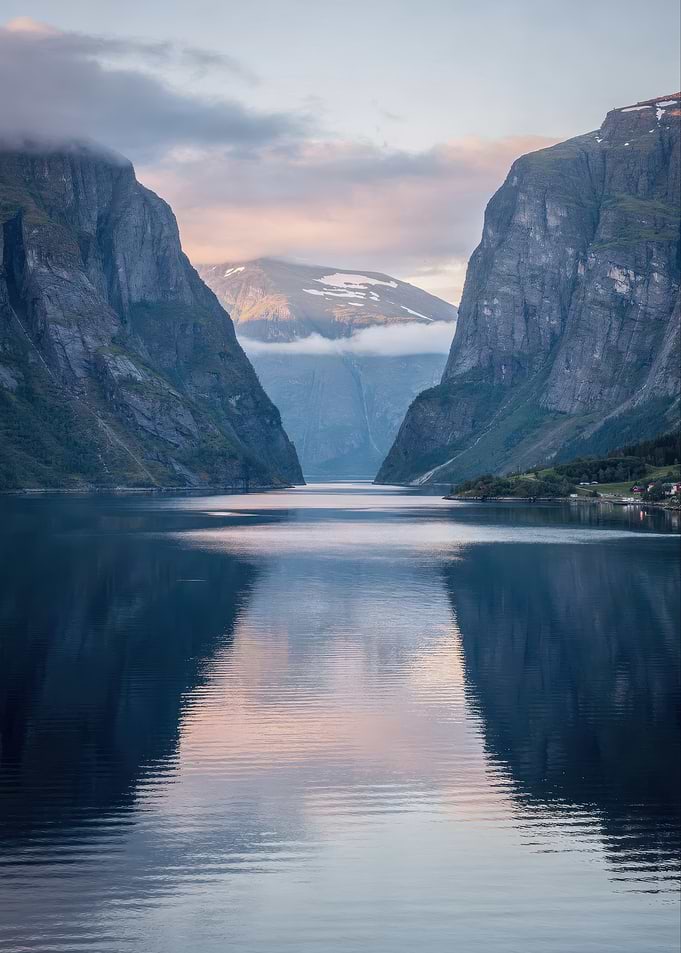 Serene Norwegian Fjord at Sunset