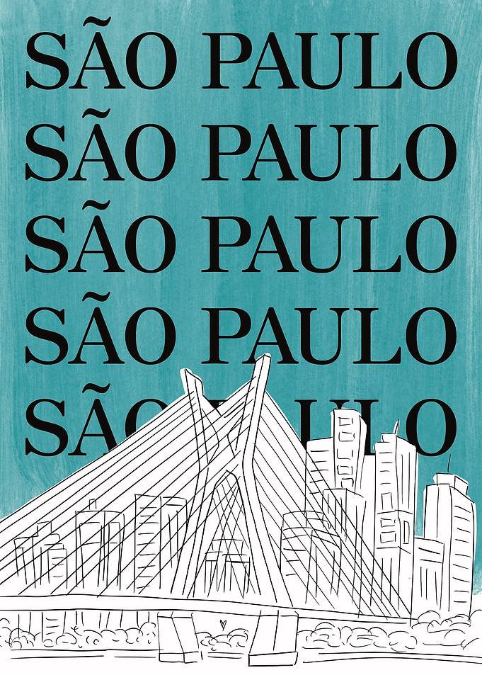 São Paulo Cityscape Poster