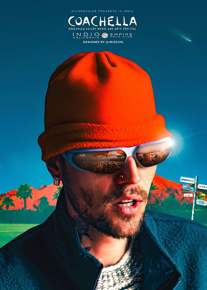 Coachella Festival Poster Featuring Man