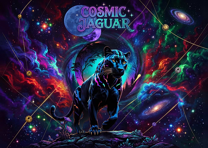 Cosmic Jaguar Space Fantasy Art