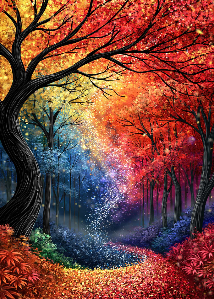 Enchanted Forest with Magical Light