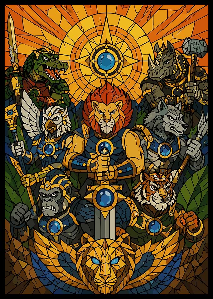 Legends of Chima Stained Glass Art