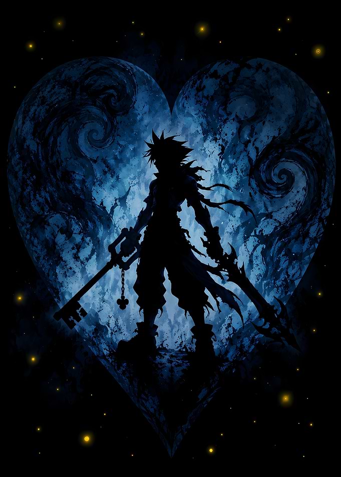 Kingdom Hearts Sora Silhouette Art