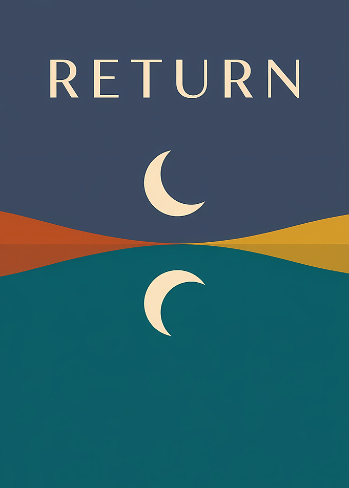 Minimalist Return Moon Poster