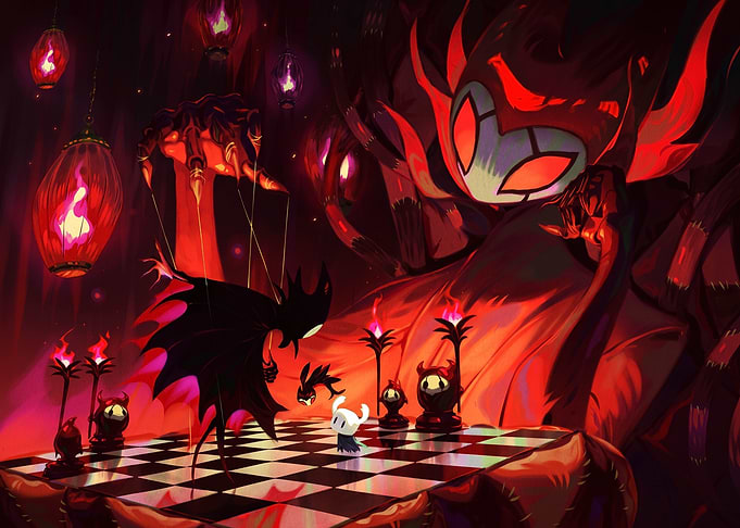 Hollow Knight Chess Match Against Nightmare King