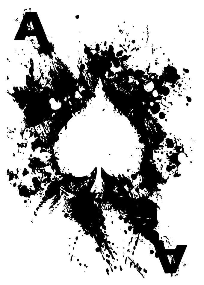 Ink Splatter Ace of Spades