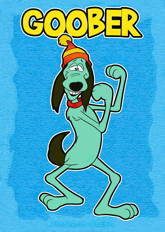 Goober the Ghost Dog Cartoon Poster