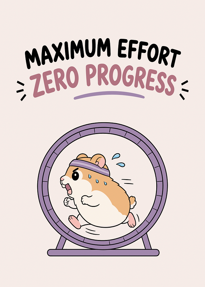Funny Running Hamster Wheel Gym Poster