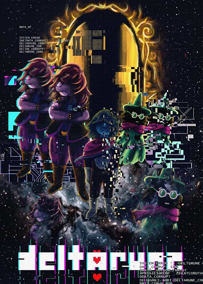 Deltarune Glitch Aesthetic Poster