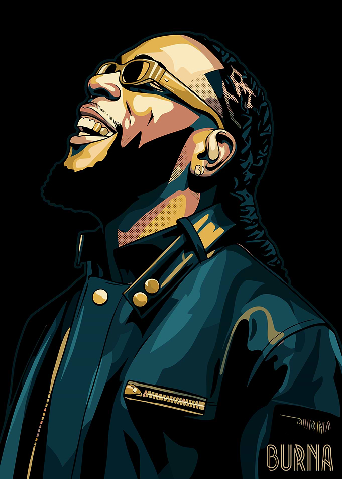 Burna Boy Pop Art Portrait