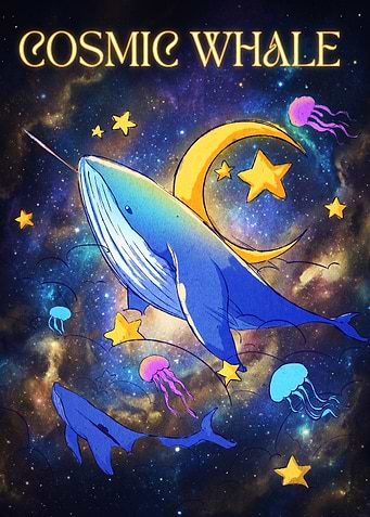 Cosmic Whale Space Illustration