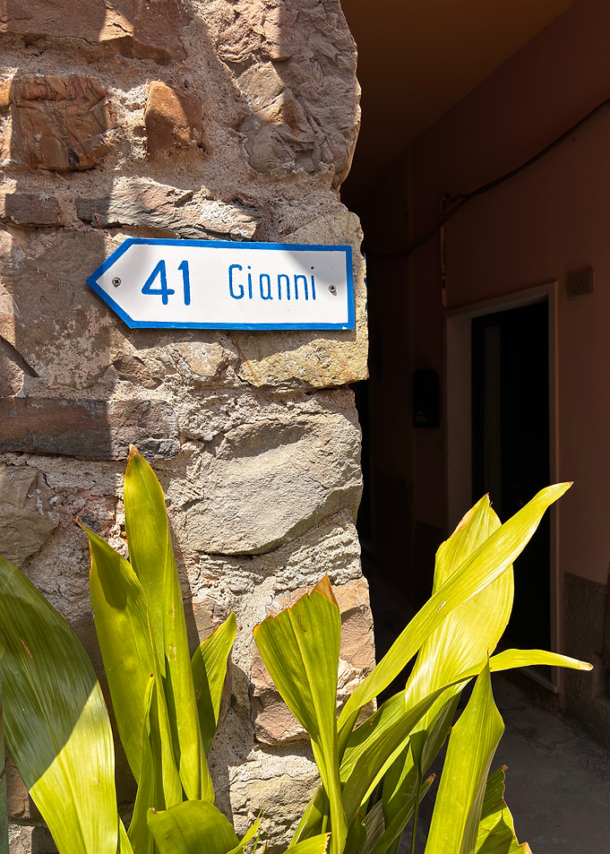 Street Sign Gianni 41 on Stone