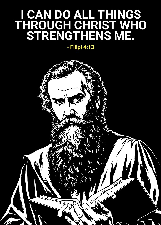 Philippians 4:13 Bible Verse Poster