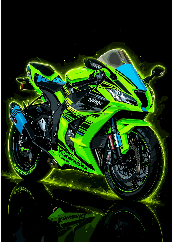 Kawasaki Ninja Sportbike Digital Art
