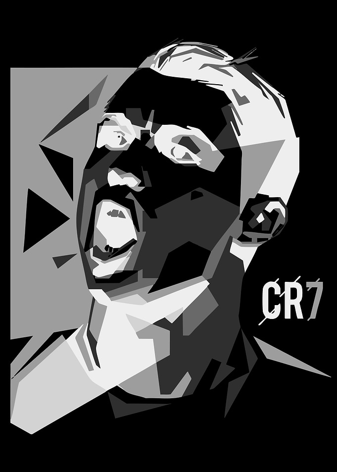 Cristiano Ronaldo CR7 Pop Art Portrait