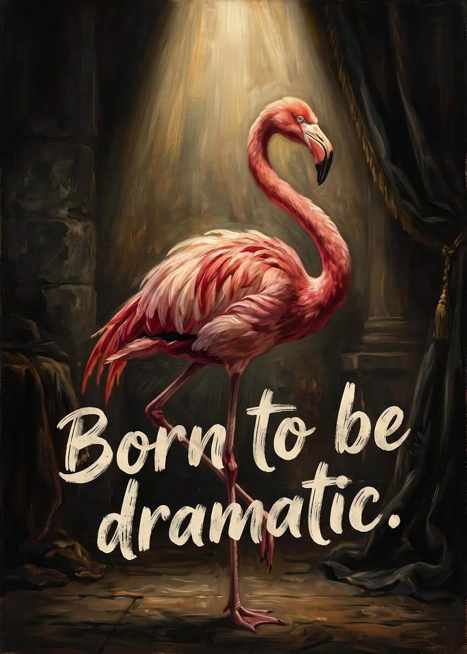 Dramatic Flamingo Wall Art