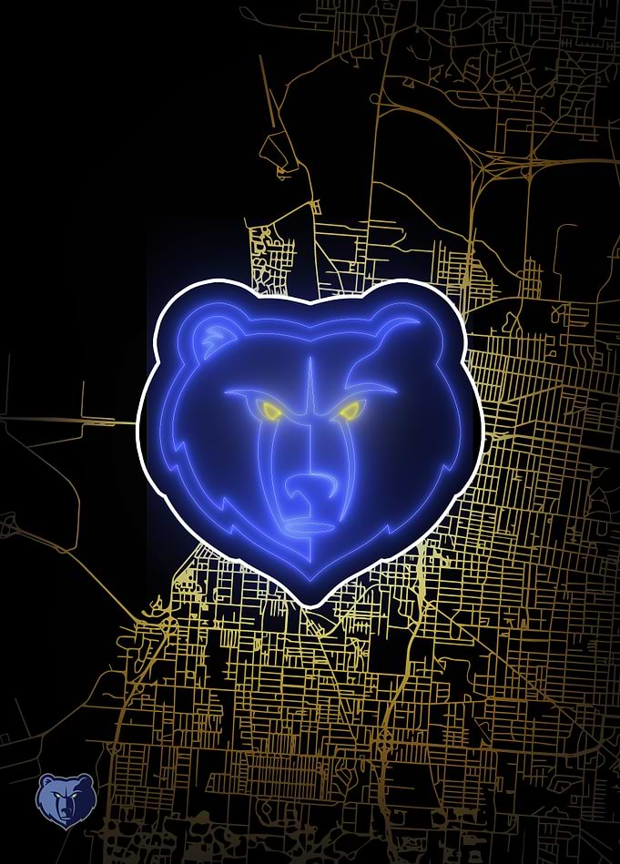 Memphis City Map: Grizzlies Pride
