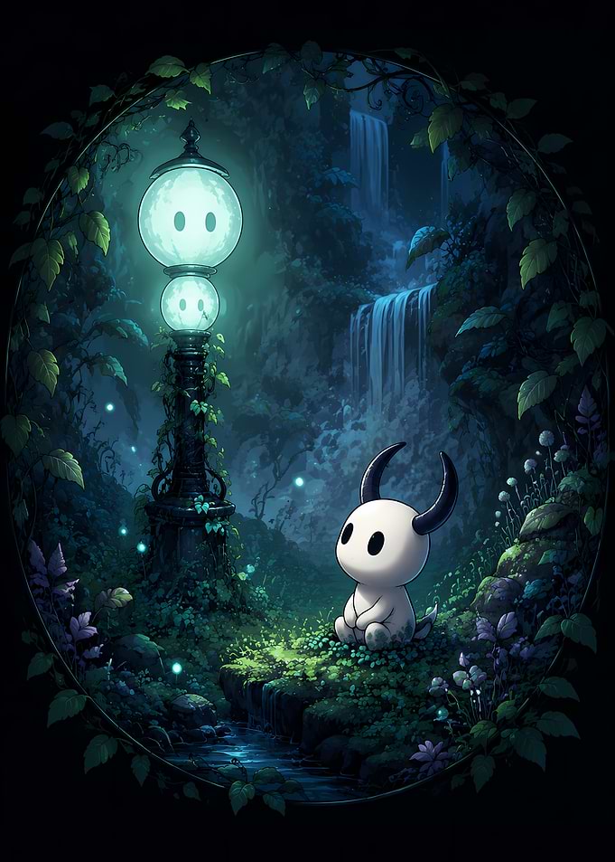 Hollow Knight Inspired Forest Scene