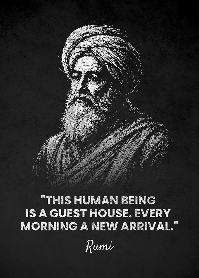 Rumi Guest House Inspirational Quote Poster