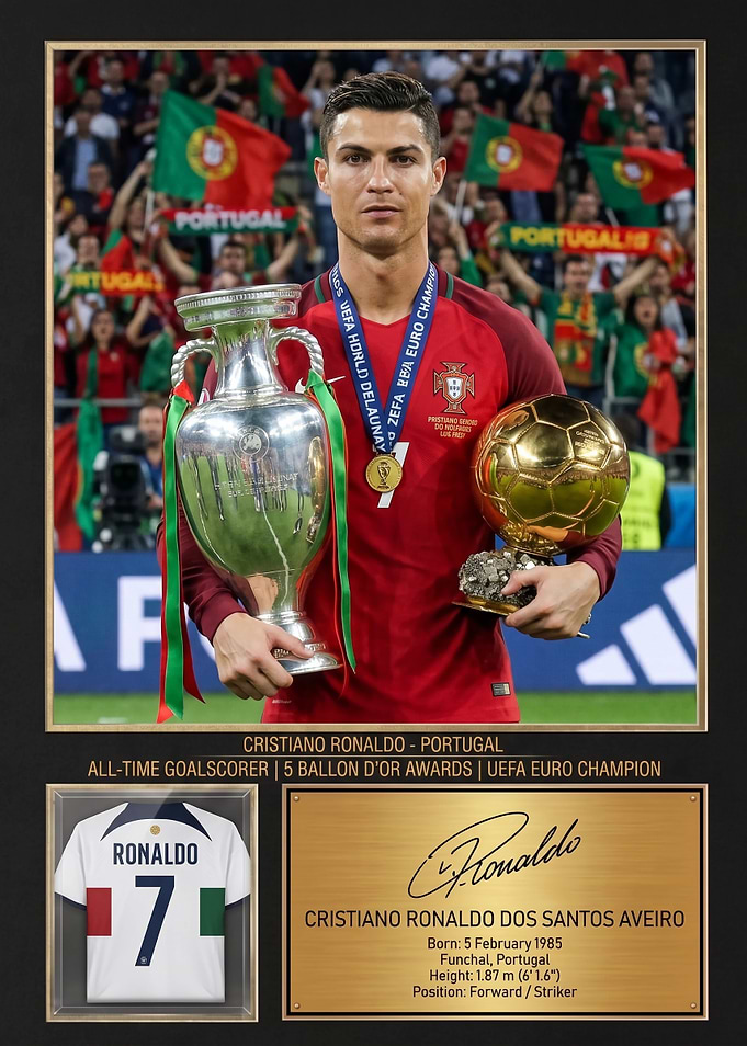 Cristiano Ronaldo Commemorative Sports Poster