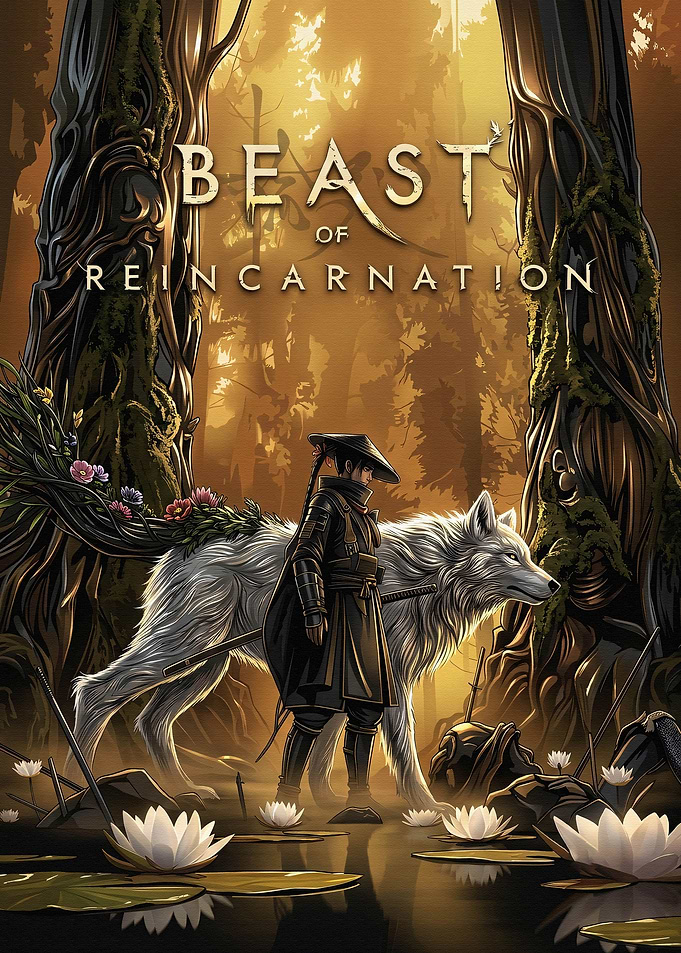 Beast of Reincarnation Samurai Wolf Poster