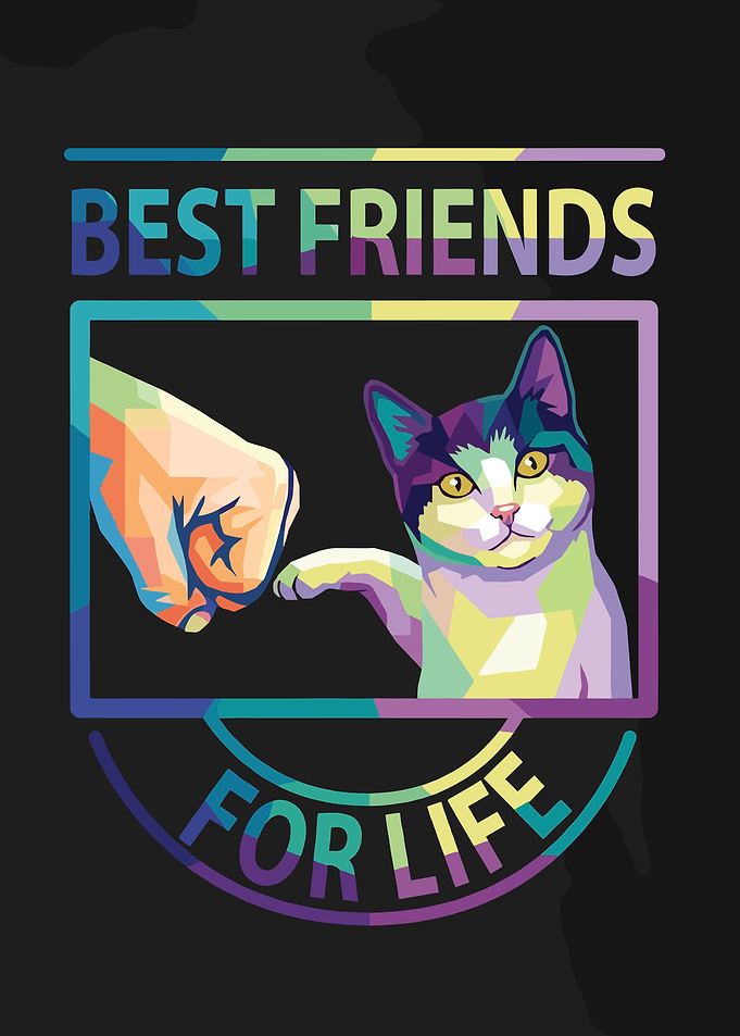Best Friends For Life Cat Fist-Bump