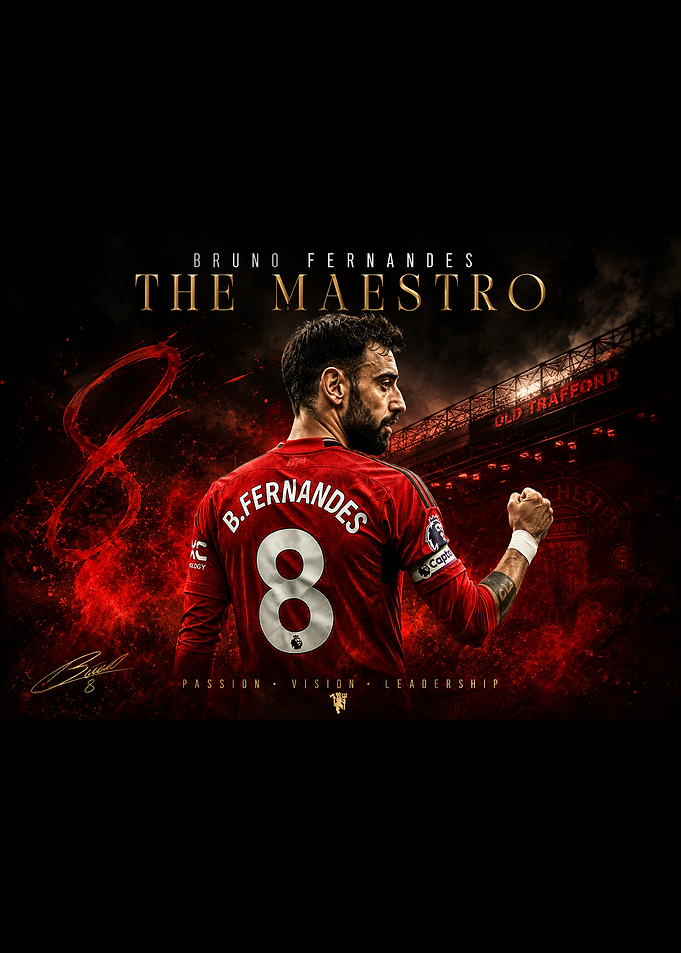 Bruno Fernandes Manchester United Poster