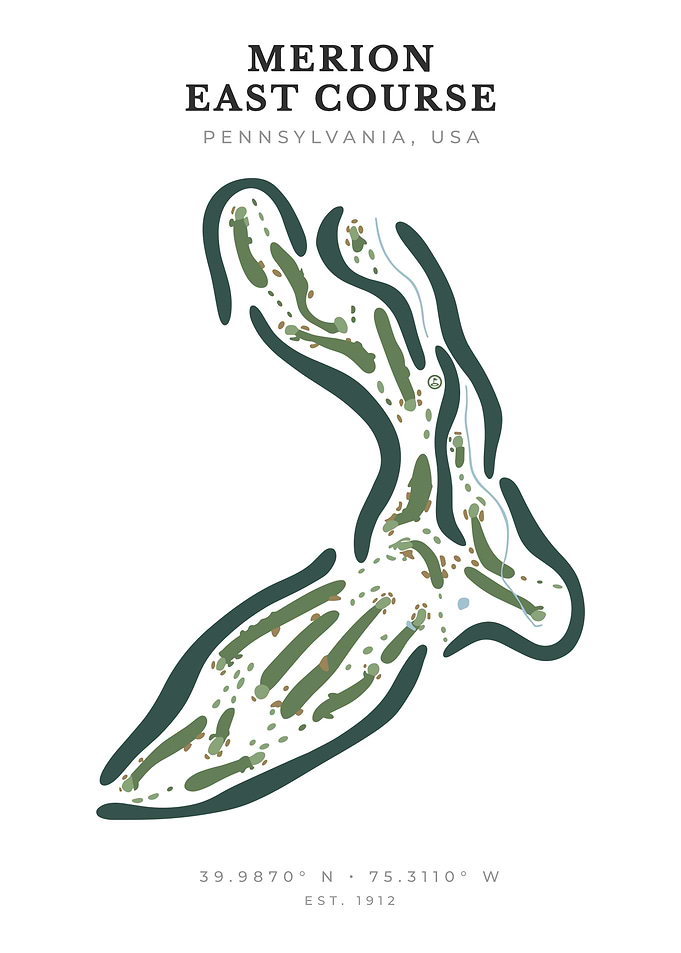 Merion East Golf Course Map