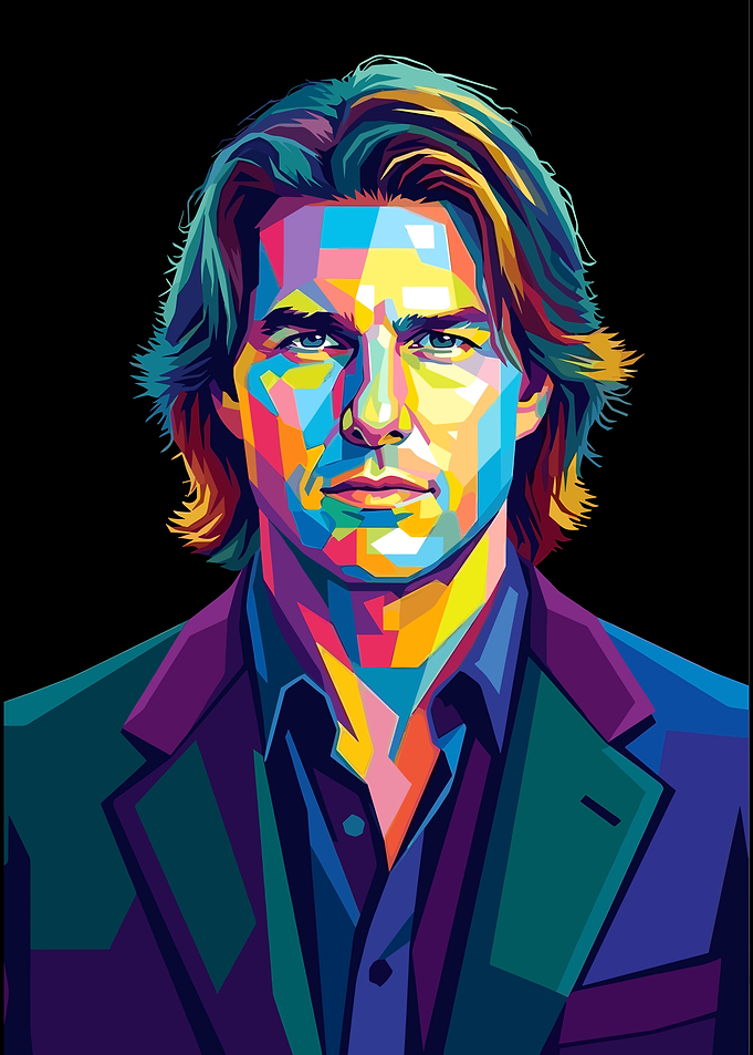 Tom Cruise Pop Art Portrait