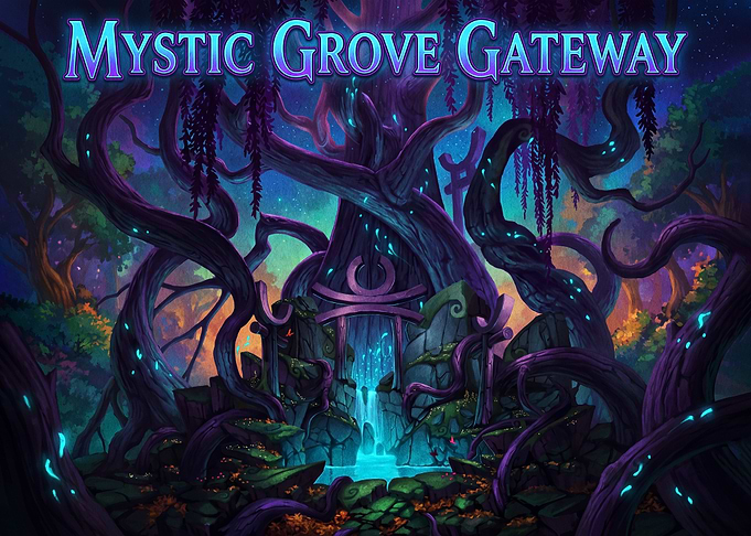 Mystic Grove Gateway Fantasy Landscape