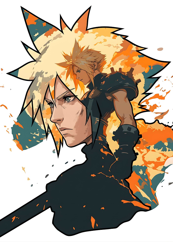 Cloud Strife Final Fantasy VII Portrait