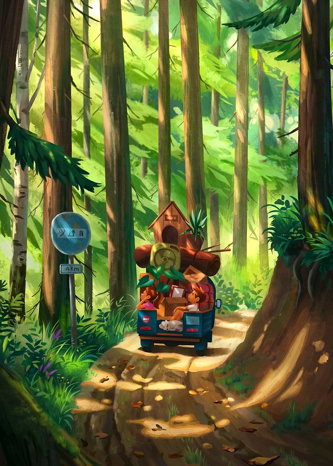 Moving Day Through the Forest