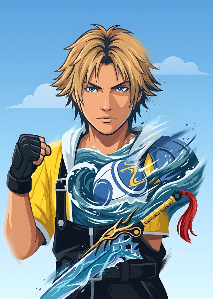 Tidus from Final Fantasy X Portrait