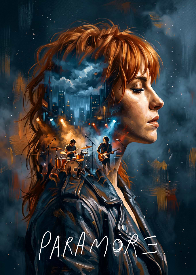 Paramore Double Exposure Portrait
