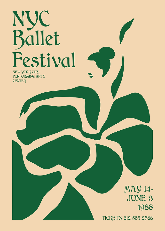 NYC Ballet Festival Vintage Poster