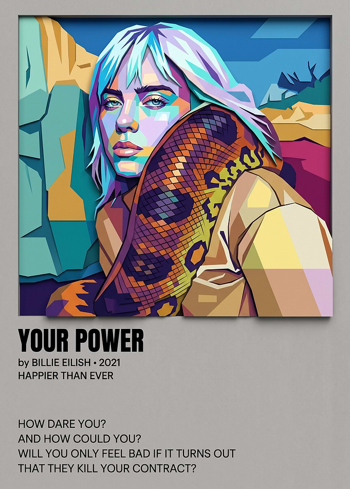 Billie Eilish Your Power Poster